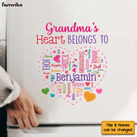 Personalized Gift For Grandma's Heart Belongs To Photo Decal 32377 32795 thumb 1
