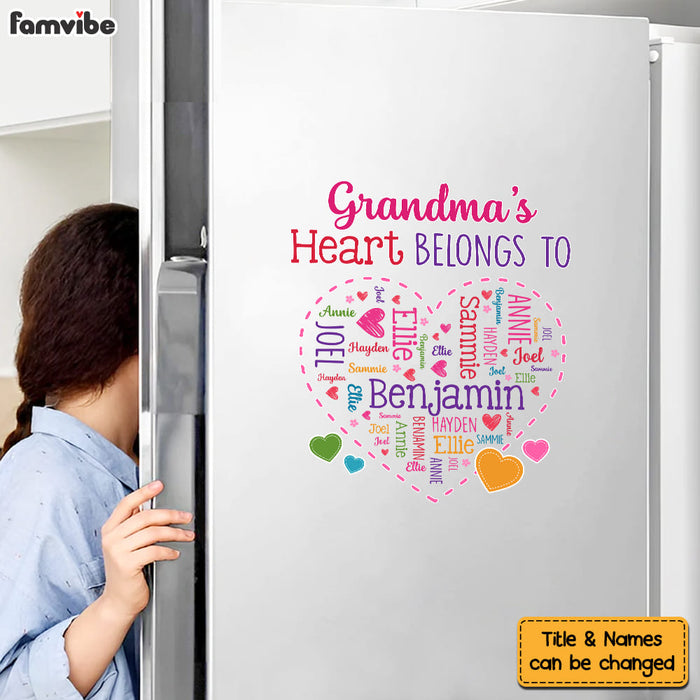 Personalized Gift For Grandma's Heart Belongs To Photo Decal 32377 32795 1