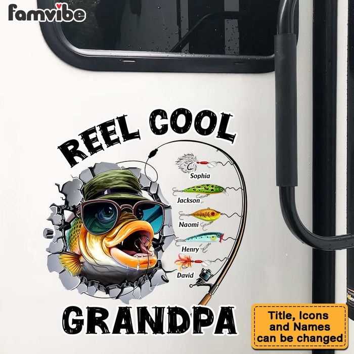 Personalized Gift For Grandpa Reel Cool Grandpa Photo Decal 32798 1