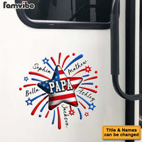 Personalized Gift For Grandpa American Flag Photo Decal 32801 thumb 1