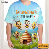 Personalized Gift For Grandma Little Honeys All-over Print T Shirt - Hoodie - Sweatshirt 32803 thumb 1