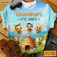 Personalized Gift For Grandma Little Honeys All-over Print T Shirt - Hoodie - Sweatshirt 32803 thumb 1