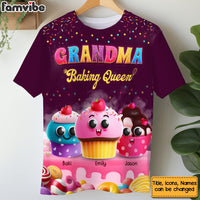 Personalized Personalized Gift For Grandma Baking Queen All-over Print T Shirt - Hoodie - Sweatshirt 32805 thumb 1