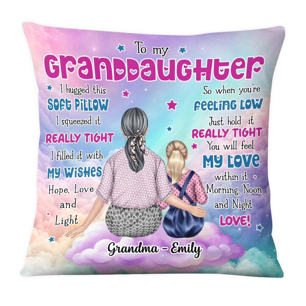 Personalized Gift for Granddaughter Hug this pillow Pillow 32810 Primary Mockup
