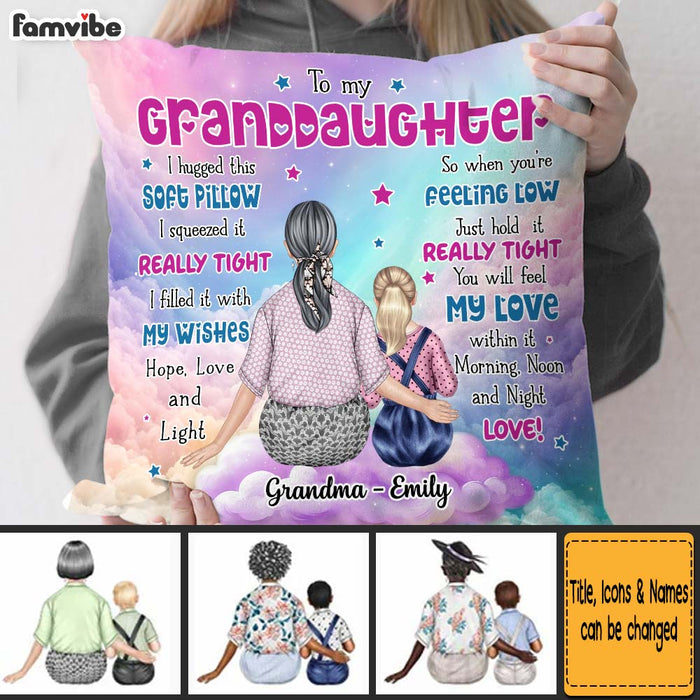 Personalized Gift for Granddaughter Hug this pillow Pillow 32810 1