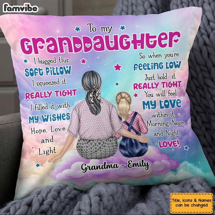 Personalized Gift for Granddaughter Hug this pillow Pillow 32810 1
