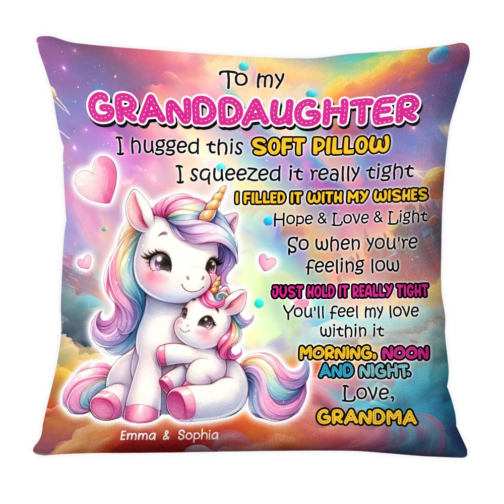 Personalized Gift For Granddaughter Animal Hug This Pillow 32813 Primary Mockup