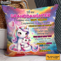 Personalized Gift For Granddaughter Animal Hug This Pillow 32813 thumb 1
