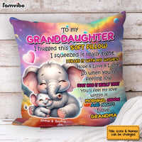 Personalized Gift For Granddaughter Animal Hug This Pillow 32813 thumb 1