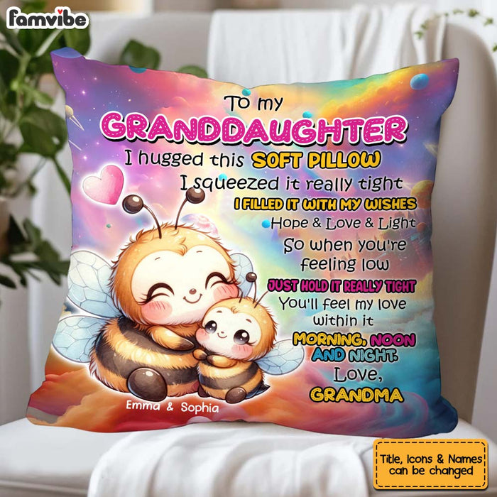 Personalized Gift For Granddaughter Animal Hug This Pillow 32813 1