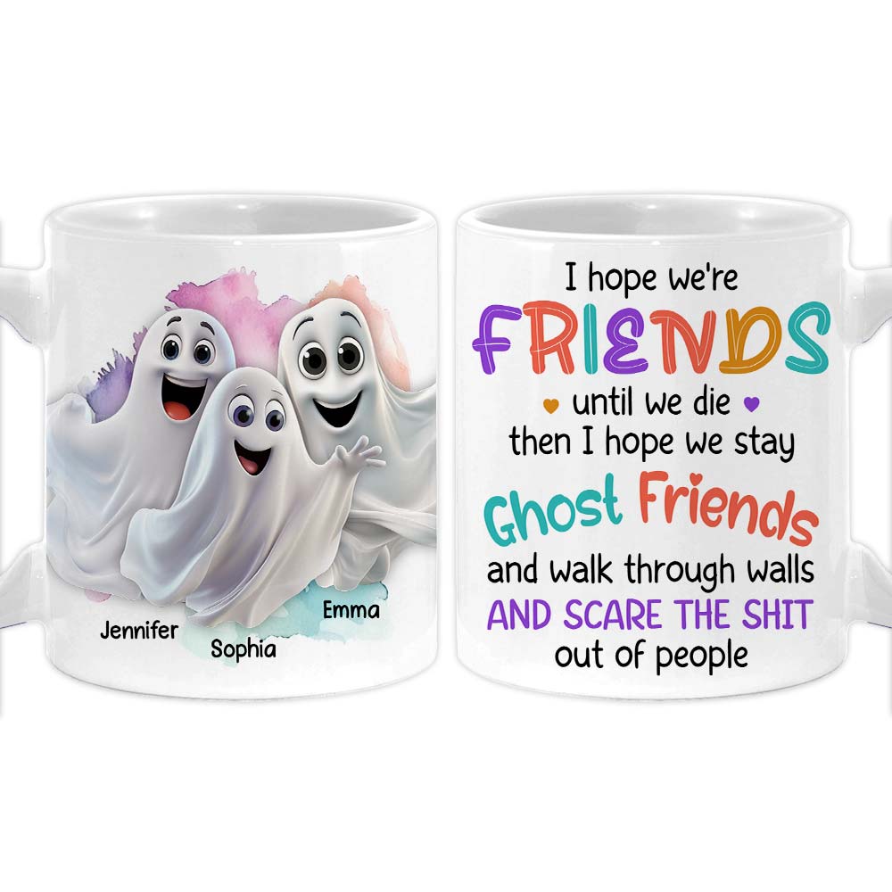 Personalized Gift for Sisters Ghost Friends Mug 32815 Primary Mockup