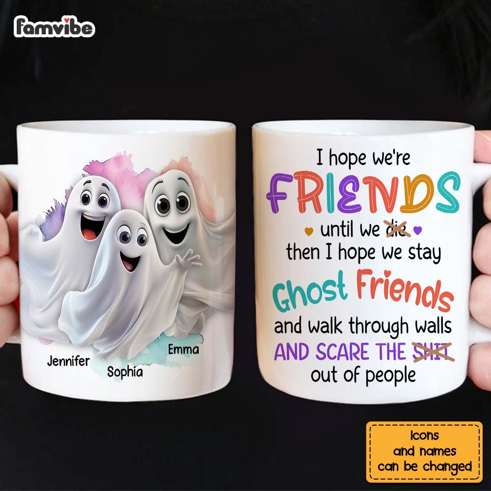 Personalized Gift for Sisters Ghost Friends Mug 32815 Primary Mockup