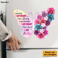 Personalized I Am Kind Butterfly Floral Photo Decal 32816 thumb 1