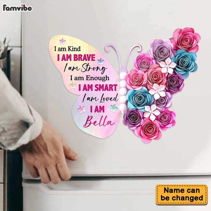 Personalized I Am Kind Butterfly Floral Photo Decal 32816 1
