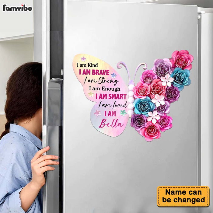 Personalized I Am Kind Butterfly Floral Photo Decal 32816 1