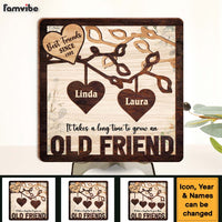 Personalized Gift For Friends Long Time Grow 2 Layered Wooden Plaque32818 thumb 1