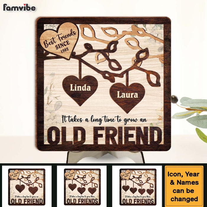 Personalized Gift For Friends Long Time Grow 2 Layered Wooden Plaque32818 1