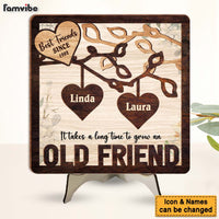 Personalized Gift For Friends Long Time Grow 2 Layered Wooden Plaque32818 thumb 1