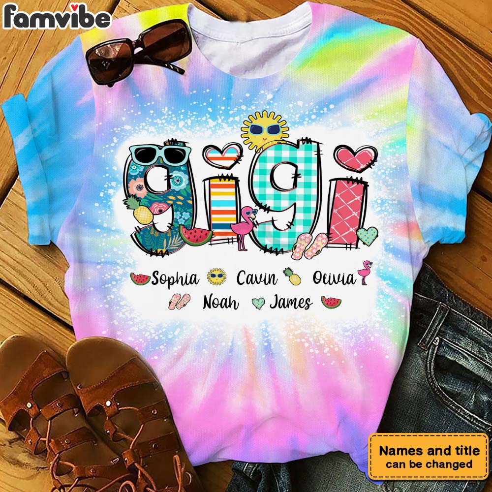 Personalized Gift For Grandma Summer Holiday All-over Print T Shirt - Hoodie - Sweatshirt 32822 Primary Mockup
