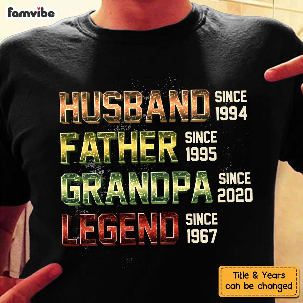 Personalized Gift For Grandpa Husband Legend Shirt Hoodie Sweatshirt 32829 Primary Mockup