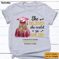 Personalized Gift For Daughter She Did It Graduation Shirt - Hoodie - Sweatshirt 32843 thumb 1