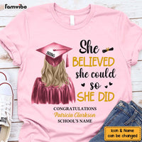 Personalized Gift For Daughter She Did It Graduation Shirt - Hoodie - Sweatshirt 32843 thumb 1