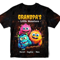 Personalized Gift For Grandpa's Little Monsters All-over Print T Shirt 32844 thumb 1