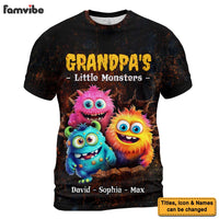 Personalized Gift For Grandpa's Little Monsters All-over Print T Shirt 32844 thumb 1