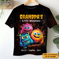 Personalized Gift For Grandpa's Little Monsters All-over Print T Shirt 32844 thumb 1