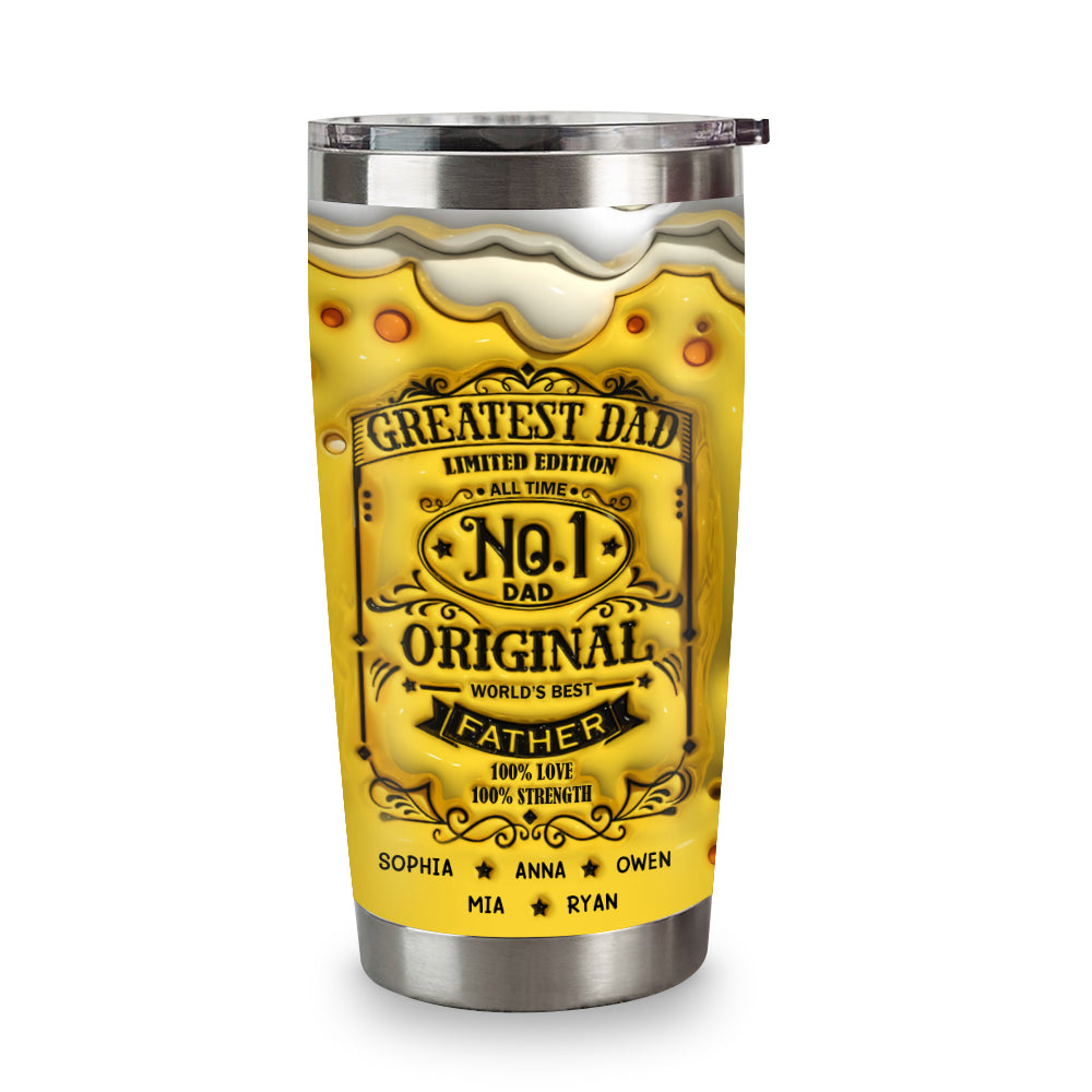Personalized No 1 Greatest Dad Steel Tumbler 32845 Primary Mockup