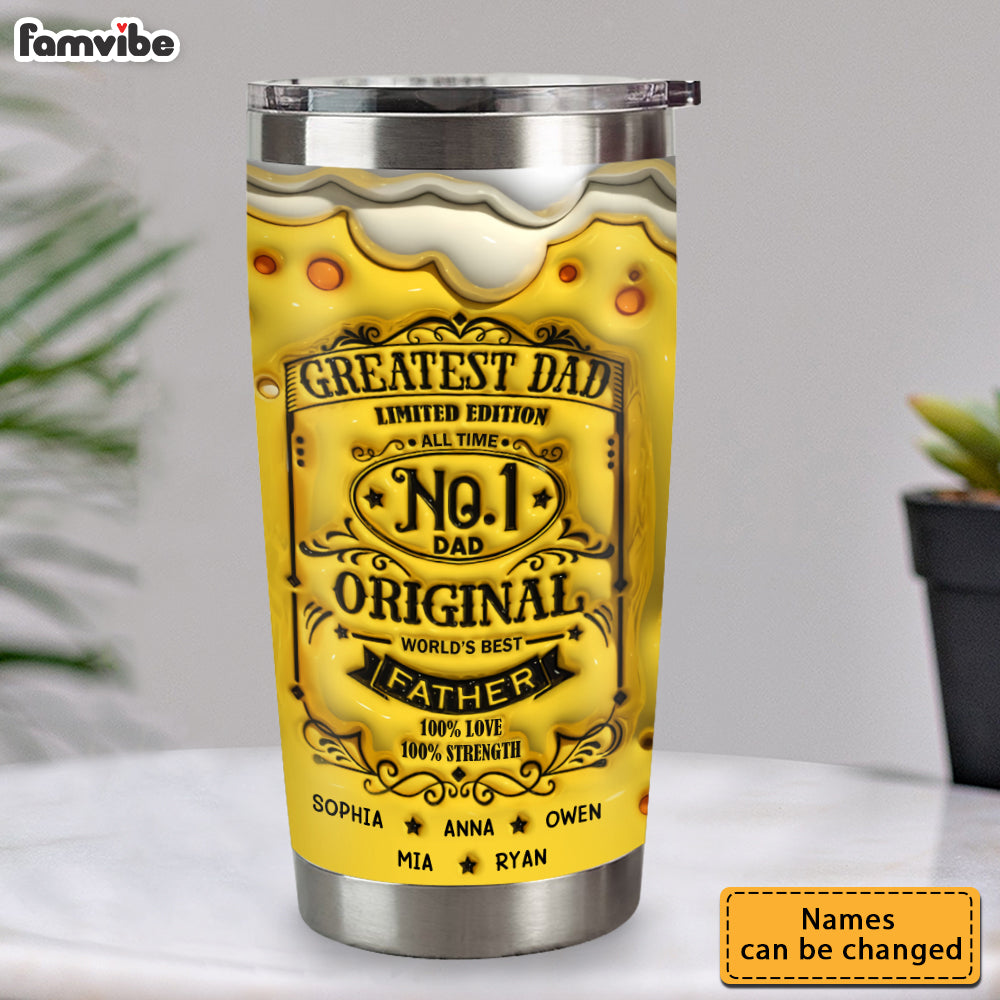 Personalized No 1 Greatest Dad Steel Tumbler 32845 Primary Mockup