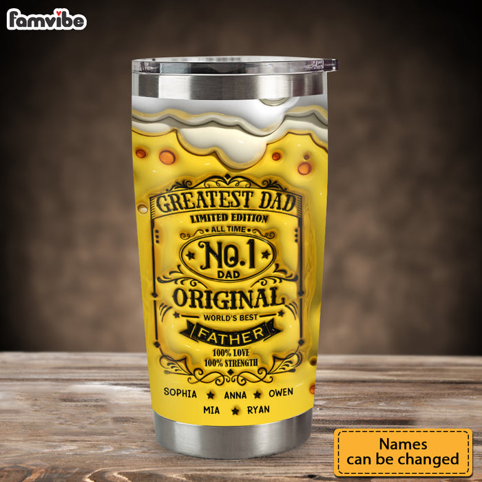 Personalized No 1 Greatest Dad Steel Tumbler 32845 1