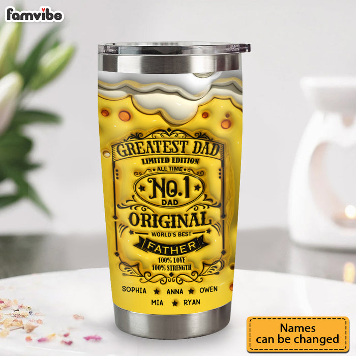 Personalized No 1 Greatest Dad Steel Tumbler 32845 1