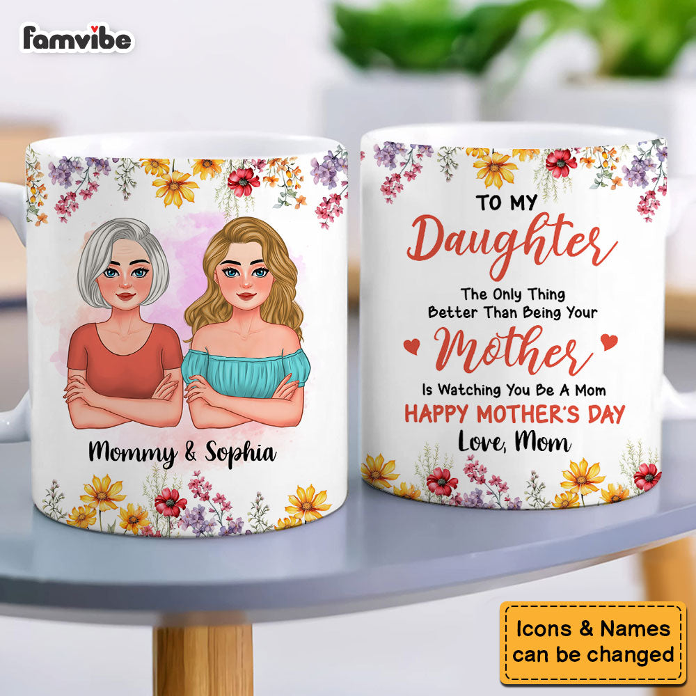 Personalized Gift For Daughter Happy Mother‘s Day Mug 32848 Primary Mockup