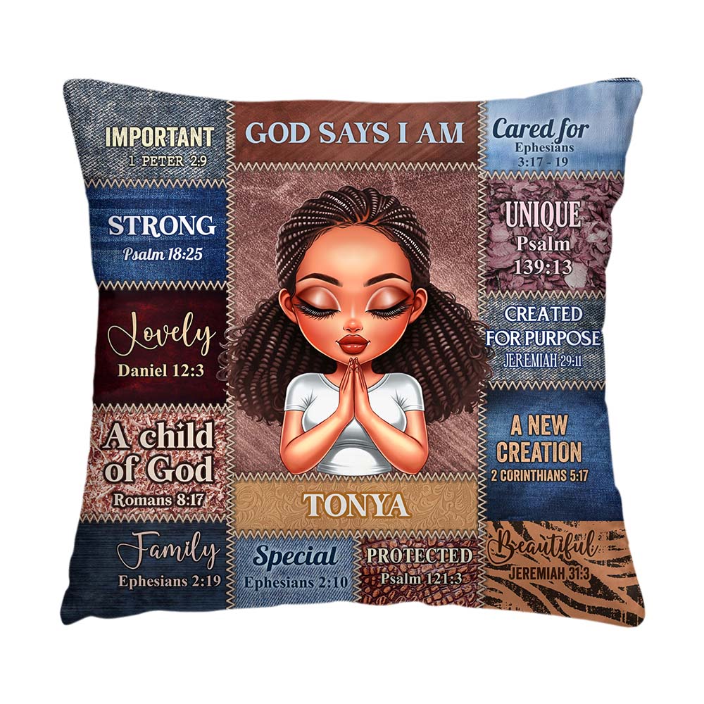 Personalized Gift For Daughter God Says I Am Pillow 32850 Primary Mockup