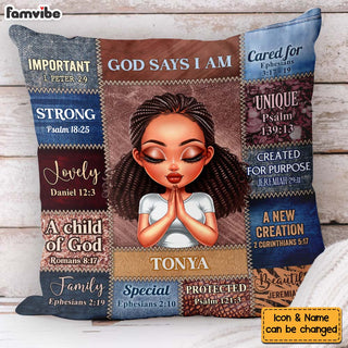 Personalized Gift For Daughter God Says I Am Pillow 32850 Primary Mockup