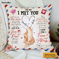 Personalized Gift for couple The day I met you Pillow 32860 thumb 1