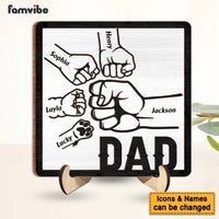 Personalized Gift for Dad Fist Bump 2 Layered Separate Wooden Plaque 32863 thumb 1