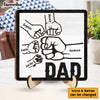 Personalized Gift for Dad Fist Bump 2 Layered Separate Wooden Plaque 32863 1
