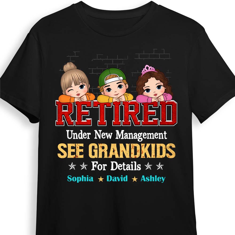 Personalized Gift For Grandpa Retired Under New Management Shirt Hoodie Sweatshirt 32867 Primary Mockup