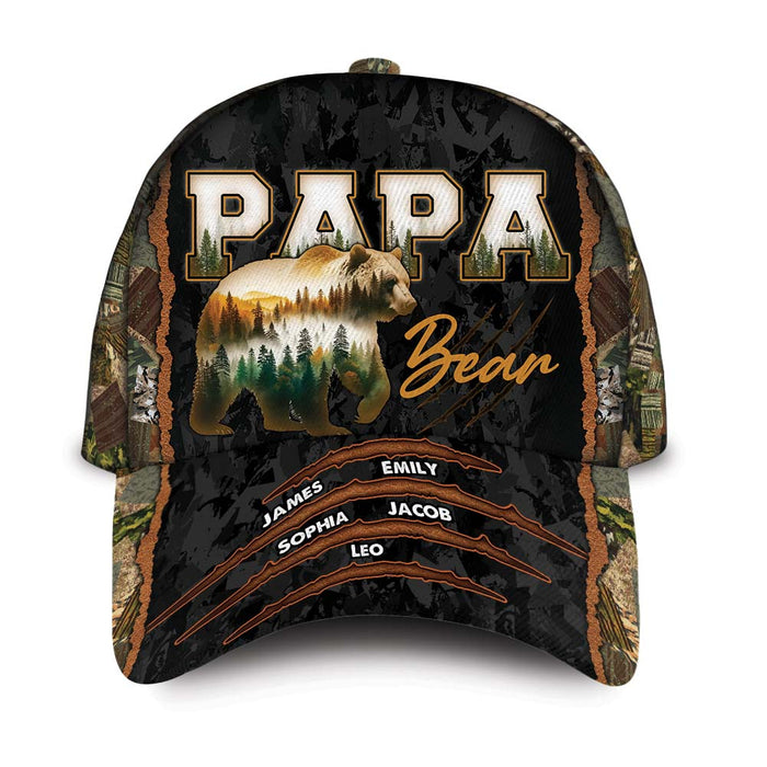 Personalized Gift For Papa Bear Cap 32868 1