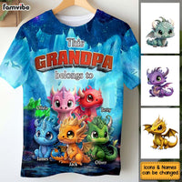 Personalized Gift For Grandpa Little Dragons All-over Print T Shirt - Hoodie - Sweatshirt 32871 thumb 1