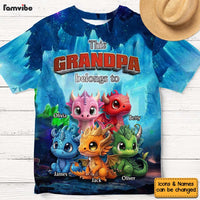 Personalized Gift For Grandpa Little Dragons All-over Print T Shirt - Hoodie - Sweatshirt 32871 thumb 1