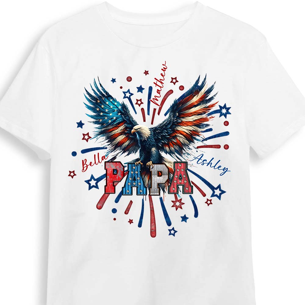 Personalized Gift For Grandpa Eagle Flag Shirt Hoodie Sweatshirt 32872 Primary Mockup