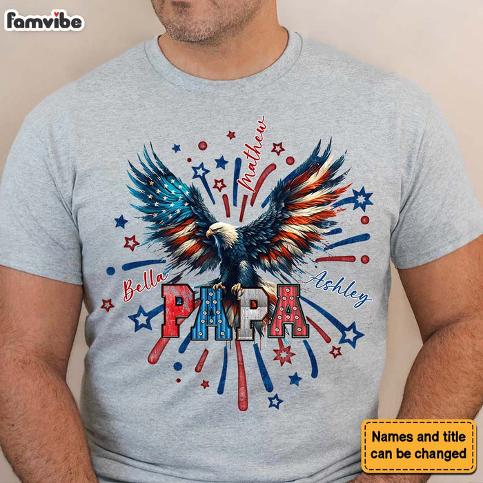 Personalized Gift For Grandpa Eagle Flag Shirt - Hoodie - Sweatshirt 32872 1