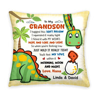 Personalized Gift for grandson Dinosaur  Hug this Pillow 32875 thumb 1