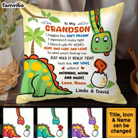 Personalized Gift for grandson Dinosaur  Hug this Pillow 32875 thumb 1