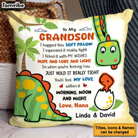 Personalized Gift for grandson Dinosaur  Hug this Pillow 32875 thumb 1