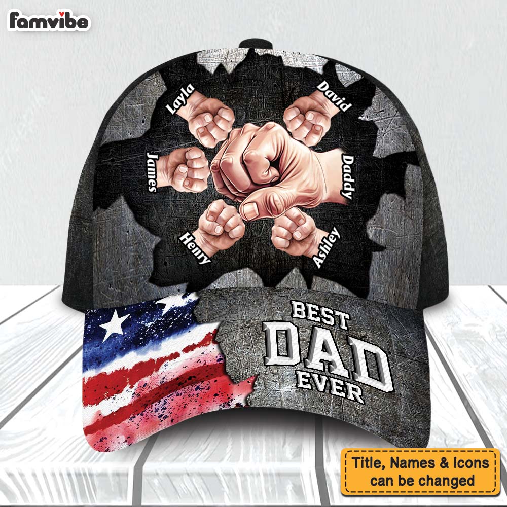 Personalized Gift For Dad B est Dad Ever Cap 32876 Primary Mockup