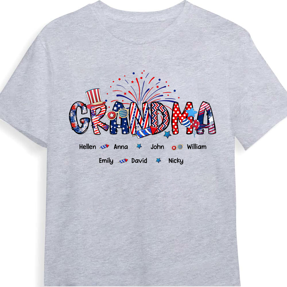 Personalized Gift For Grandma Fourth of July Shirt Hoodie Sweatshirt 32879 Primary Mockup